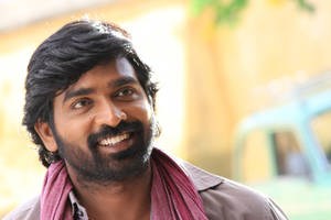 Vijay Sethupathi In Pink Scarf Hd Wallpaper