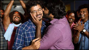 Vijay Sethupathi Kissing Vijay Hd Wallpaper