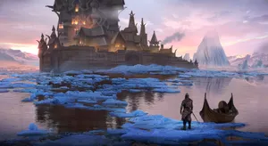 Viking Castle Artwork Wallpaper