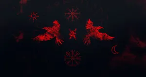 Viking Ravens Dark Art Wallpaper
