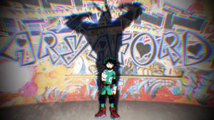 Villain Deku Graffiti Fan Art Wallpaper