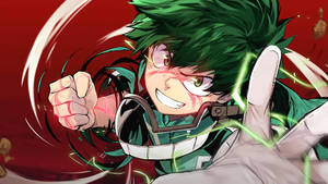 Villain Deku - Throwing Delaware Punch In Classic Smash Stance Wallpaper