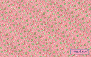 Vineyard Vines Green And Pink Flowers Wallpaper
