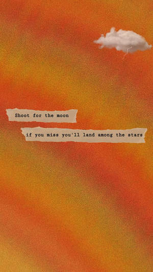 Vintage Aesthetic Clouds Quote Wallpaper