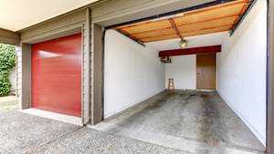 Vintage Aesthetic Empty Garage Open Door Wallpaper