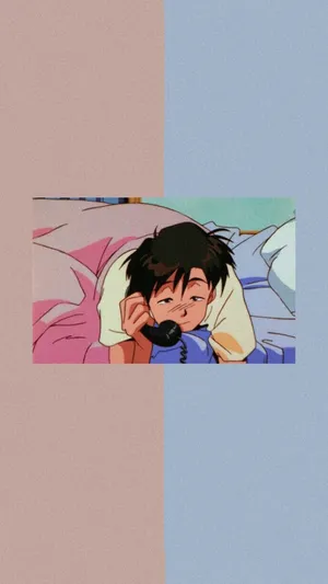 Vintage Anime Phone Call Wallpaper