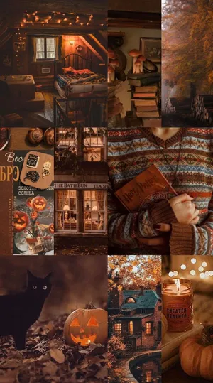 Vintage Autumn Compilation Items Wallpaper
