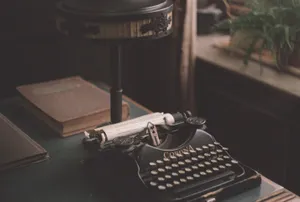 Vintage Black Typewriter Wallpaper