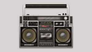 Vintage Boombox On A Grunge Background Wallpaper