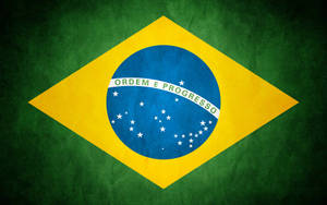 Vintage Brazil Flag Design Wallpaper