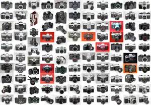 Vintage Camera Collage Wallpaper
