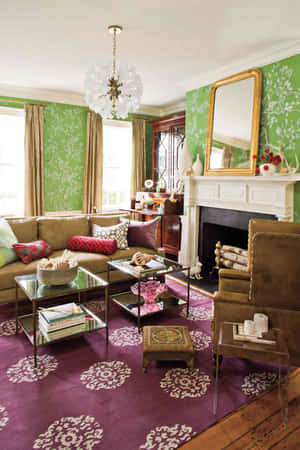 Vintage Chic House Interior Design Wallpaper