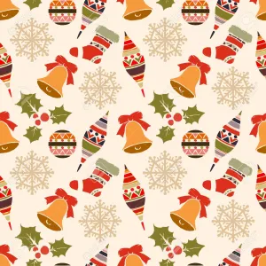Vintage Christmas Bells Wallpaper