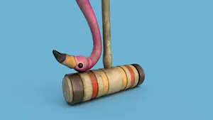 Vintage Croquet Malletand Balls Wallpaper