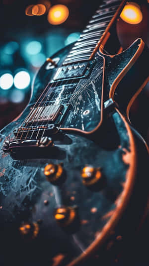 Vintage Electric Guitar Closeup Wallpaper