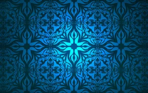 Vintage Floral Geometric Pattern Wallpaper