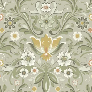 Vintage_ Floral_ Pattern_70s_ Style Wallpaper