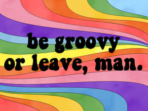 Vintage Hippie Rainbow Wallpaper