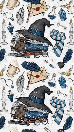 Vintage Iphone Harry Potter Collection Ravenclaw Wallpaper