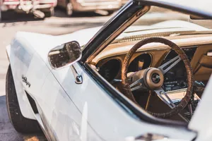 Vintage Luxury Car Interior Wallpaper
