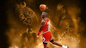 Vintage Michael Jordan Background Cover Wallpaper