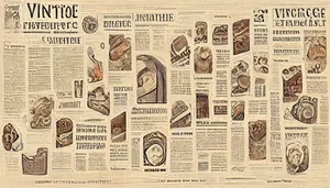 Vintage Newspaper With Many Different Pictures Wallpaper