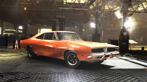 Vintage Power Unleashed: 1969 Dodge Charger Wallpaper