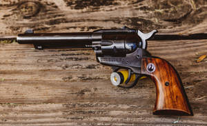 Vintage Revolver Gun Wallpaper