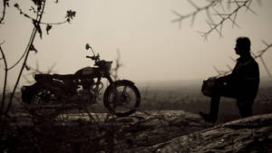 Vintage Royal Enfield Hd Background Wallpaper