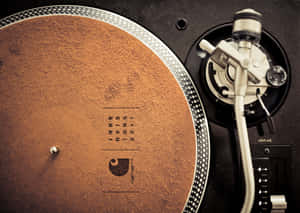 Vintage Turntable Closeup Wallpaper