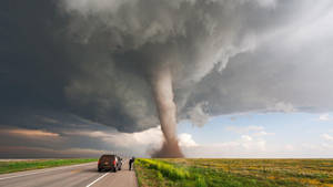 Violent Cone Tornado Wallpaper