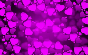 Violet Aesthetic Hearts Love Background Wallpaper