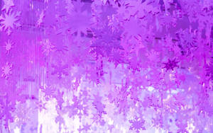 Violet Aesthetic Snowflakes Wallpaper