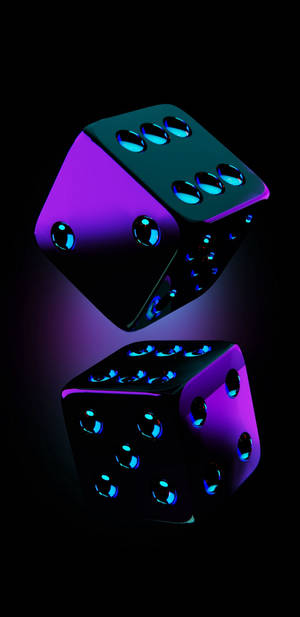 Violet Dice 2k Amoled Wallpaper