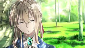 Violet Evergarden Sleeping Under Tree Wallpaper