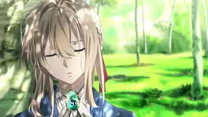 Violet Evergarden Sleeping Under Tree Wallpaper