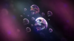 Violet Skull Wallpaper