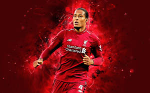 Virgil Van Dijk Graphic Design Wallpaper