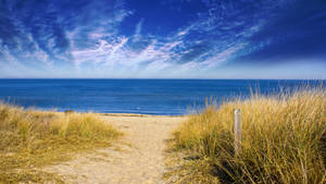 Virginia Beach Blue Sky And Water Wallpaper