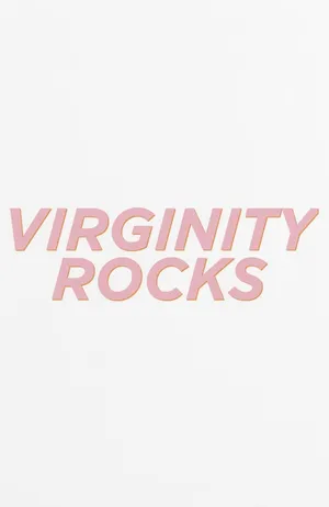 Virginity Rocks Text Graphic Wallpaper