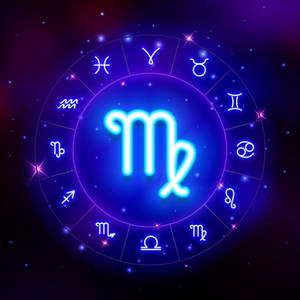 Virgo Zodiac Circle Chart Wallpaper