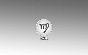 Virgo Zodiac Symbol Gray Wallpaper
