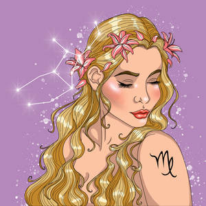 Virgo Zodiac Tattoo Art Wallpaper