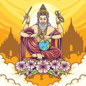 Vishwakarma Divine Architect Illustration Wallpaper