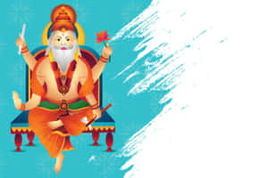 Vishwakarma Hindu God Illustration Wallpaper