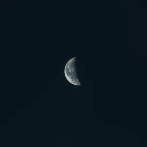 Visible Half Moon Wallpaper