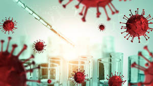 Vivid Red Coronavirus 3d Wallpaper