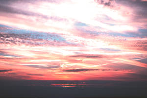 Vivid Sunset Sky For Cloud Aesthetic Wallpaper