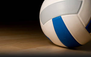 Volleyball Leather Ball White Blue Wallpaper