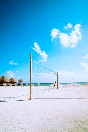 Volleyball Paradise On The Beach Wallpaper